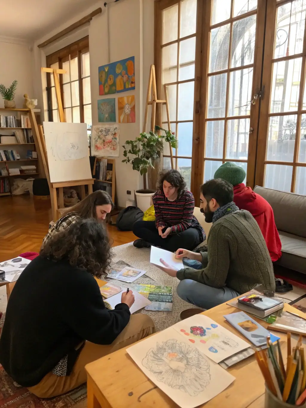 A photograph of a SCENE ARTISTIQUE LES ECURIES multidisciplinary art project, showcasing the fusion of different artistic mediums and the organization's innovative approach to artistic creation and production.